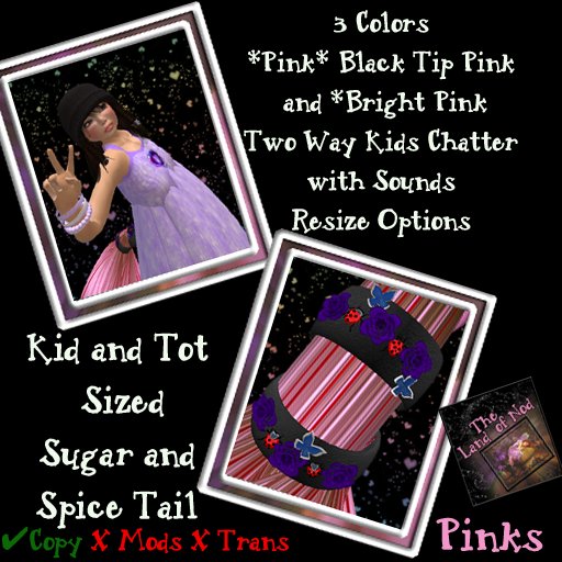 Sugar and Spice Kid and Tot Tail Pink