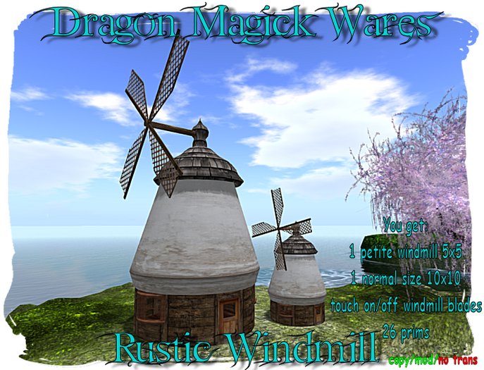 Dragon Magick Wares Rustic Windmill 2 homes for the price of 1 Petite included