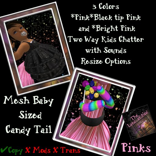 Candy Girls Tail-Pinks Baby Size