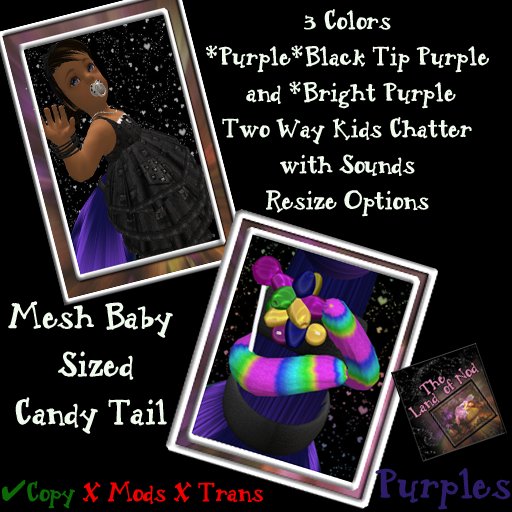 Candy Girls Tail-Purple Baby Size