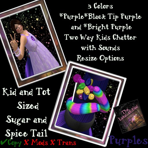 Candy Girls Tail-Purple Kid and Tot 