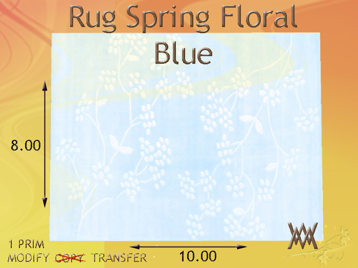 Rug Spring Floral Blue by Wild Motley