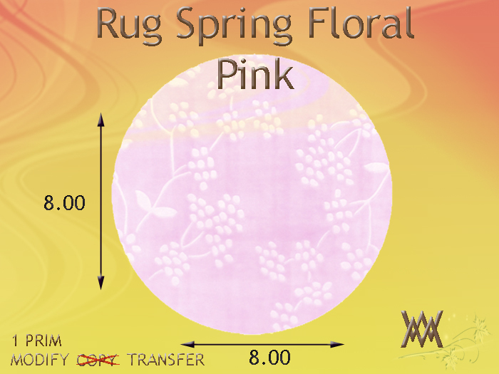 Rug Spring Floral Pink round by Wild Motley