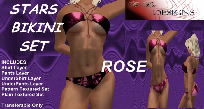 Stars Bikini Set Rose