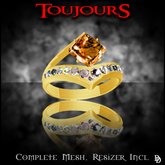 Dare Designs: Toujours ladies' ring - gold/citrine