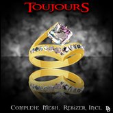 Dare Designs: Toujours ladies' ring - gold/diamond