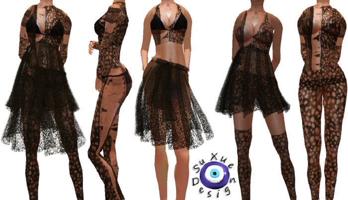 [su] dumping - Dress Sel Black - For Classic Avatars