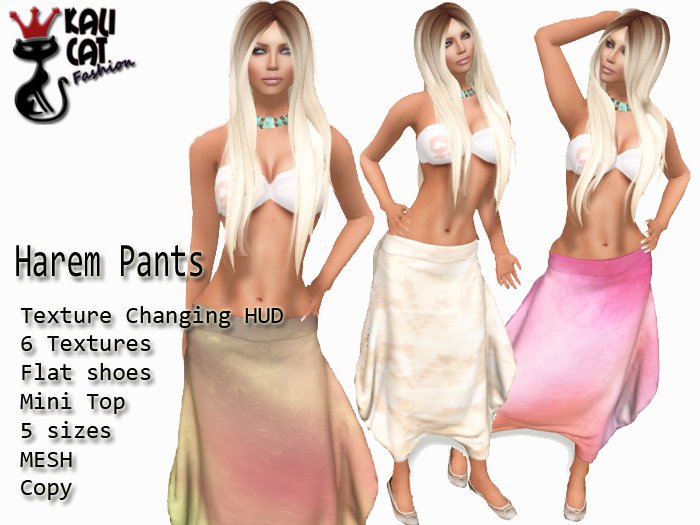 .::=Kali Cat Fashion=::. Colors Harem Pants