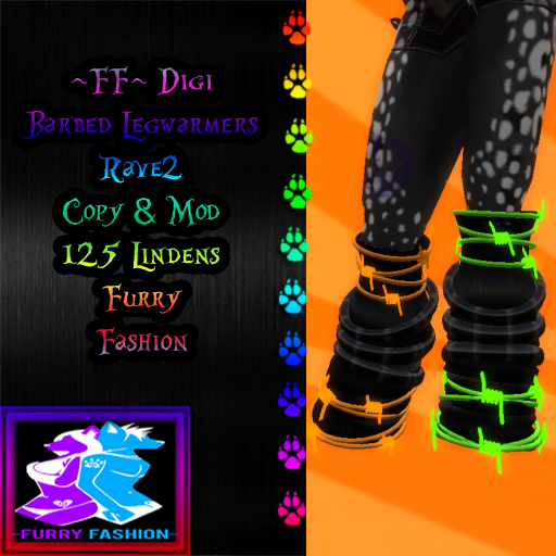 ~FF~ Digi Barbed Legwarmers Rave2