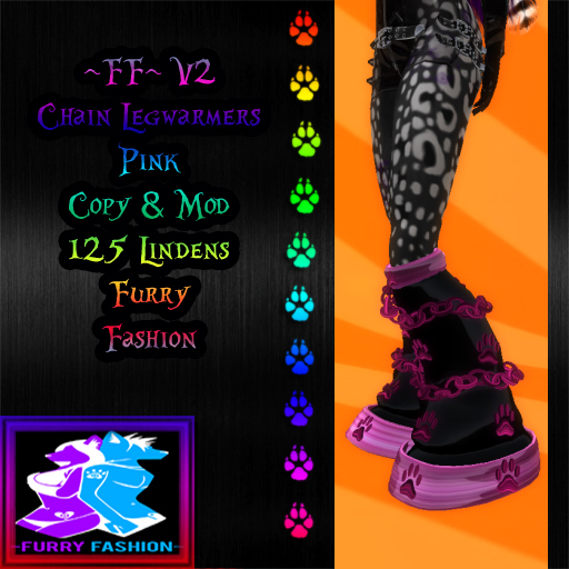 ~FF~ V2 Chain Legwarmers Pink