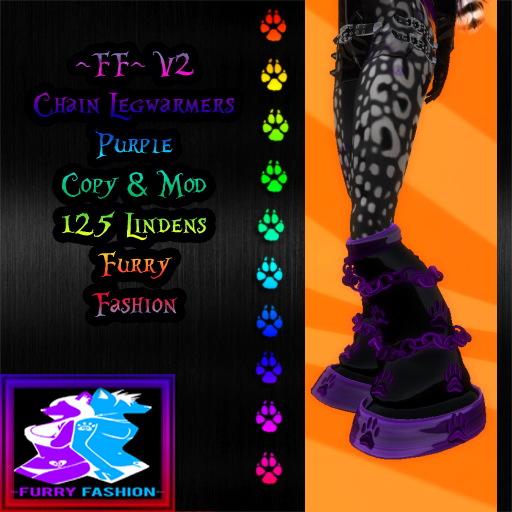 ~FF~ V2 Chain Legwarmers Purple