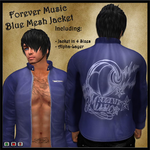 Forever Music Blue Mesh Jacket