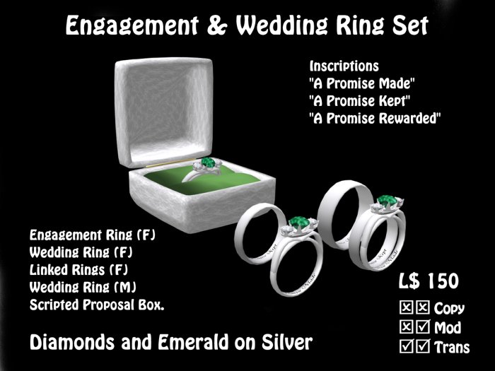 Wedding Ring Set (Boxed) DED_S