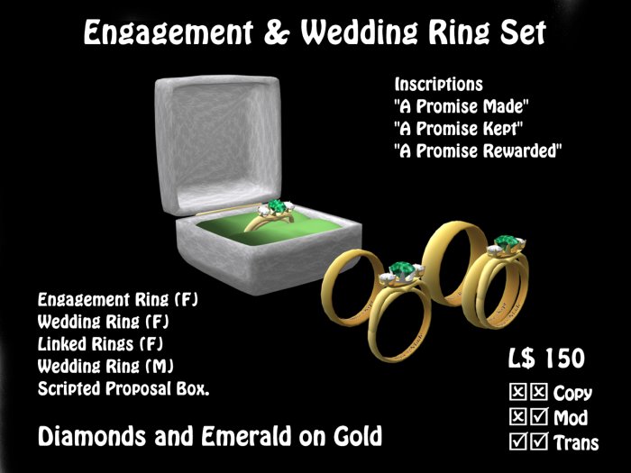 Wedding Ring Set (Boxed) DED_G