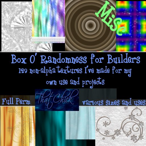 ThatChick's Box O'Randomness for Builders - Misc