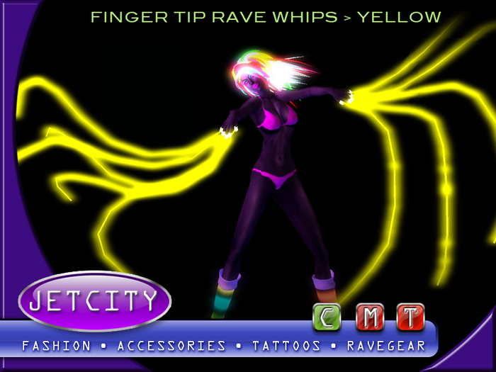 JETCITY - Finger Tip Rave Whips > YELLOW