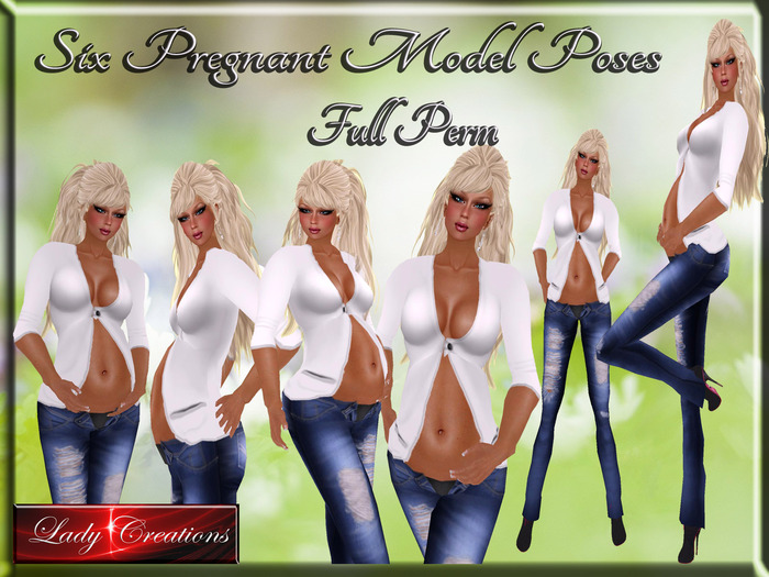 Lady Creations - Six pregnant model Poses