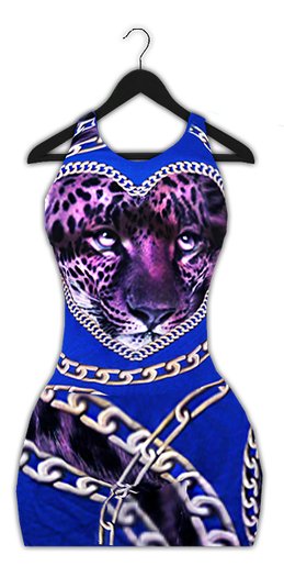 Grayscale - Leopard Love - Blue(click)