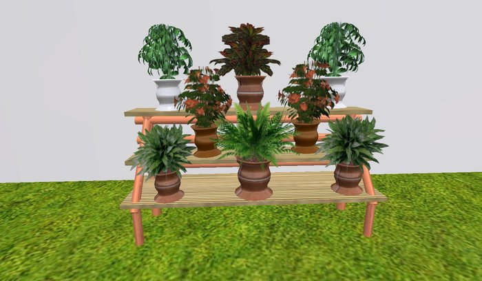 Plant stand   with  Potted Plants