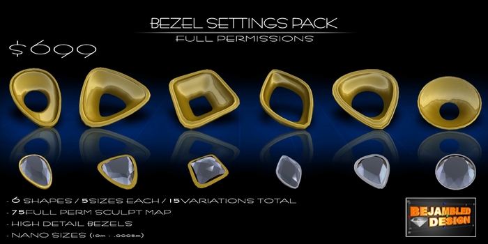 Full Perm Sculpted Bezel Settings Pack