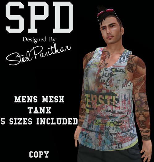 SPD Mens Mesh Tank - Poster Wall (Boxed)