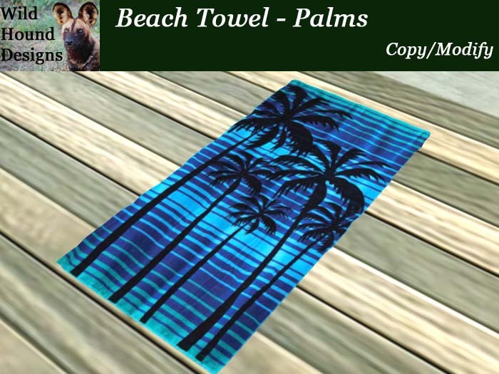[WHD] -- Beach Towel - Palms (Copy/Modify) - 20 Animations