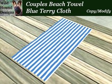 [WHD] -- Couples Beach Towel - Blue Terry Cloth - 50 Anims and 35 poses - (Copy/Modify)