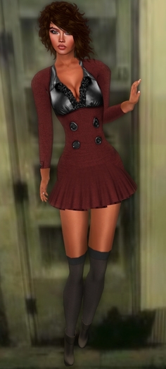 Promo Limited Time ~ ::JIM:: Yuppie Outfit Complete with Booties - Red 