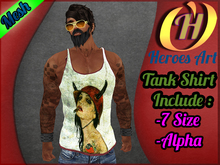 Heroes Art. Man Tank DirtyLand Torero Sleavless Shirt Mesh Rigged