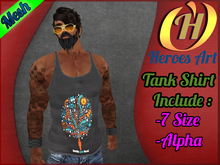 Heroes Art. Man Tank Inside Your Head Sleavless Shirt Mesh Rigged