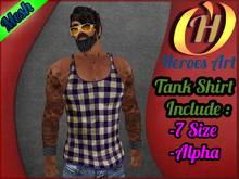 Heroes Art. Man Dirty Jobs Sleavless Shirt Mesh Rigged