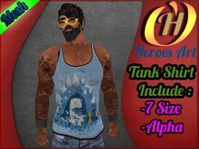 Heroes Art. Man Tank Ice Monster Sleavless Shirt Mesh Rigged