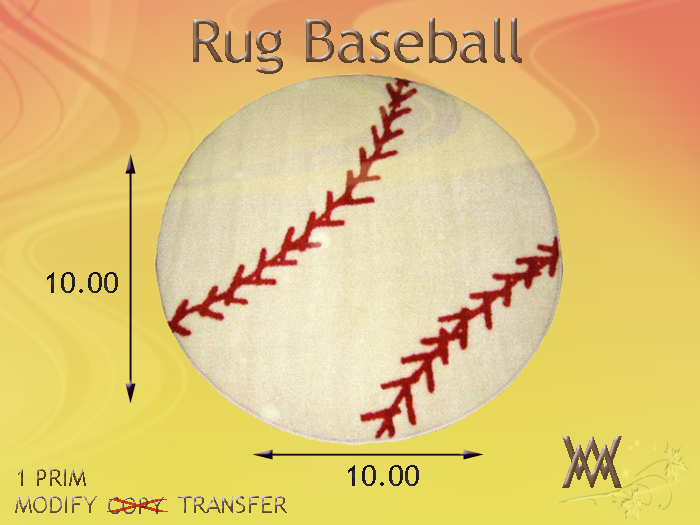 Rug Baseball by Wild Motley