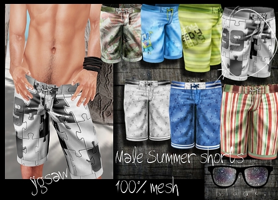 bleak . Mesh Summer Shorts - 99 Jigsaws