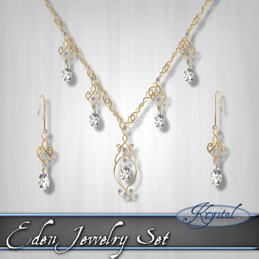 ::: Krystal ::: Eden - Jewelry Set - Gold