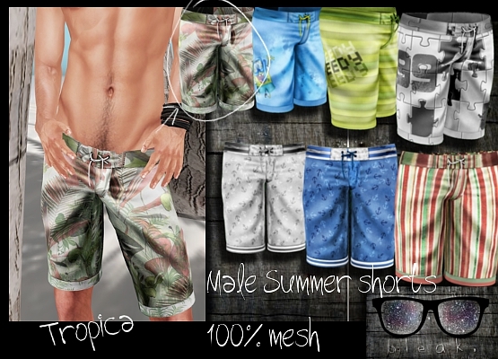 bleak . Mesh Summer Shorts - Tropica