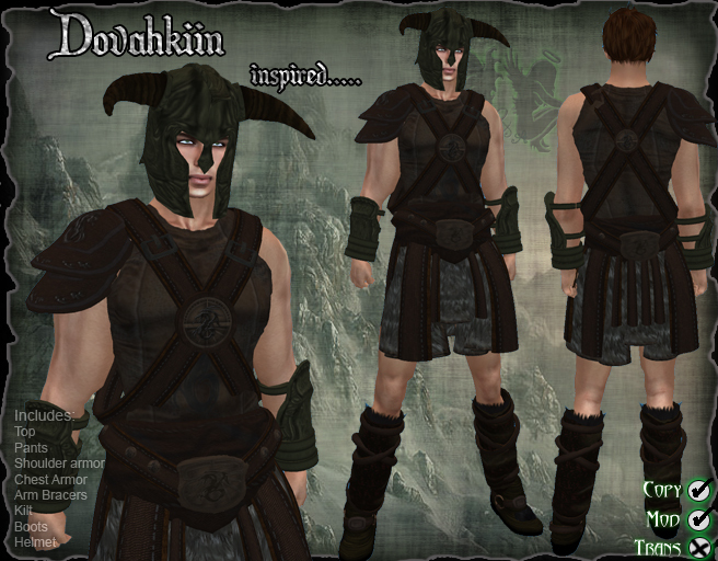 D&A Dovahkiin inspired Mens outfit - Brown