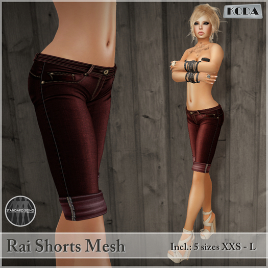 Koda - Rai Mesh shorts dark red