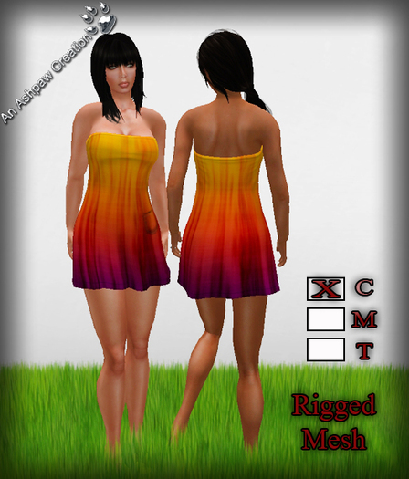 Summer Pockets Casual Mini Dress (Rigged Mesh) DEMO