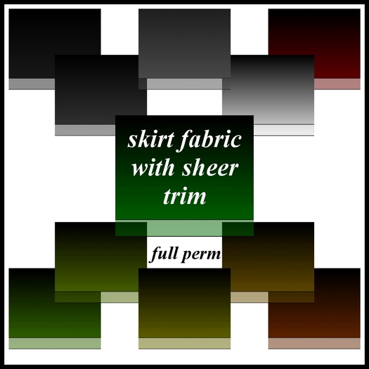Eternal Creativity ~ skirt fabric with sheer trim pack 1