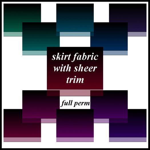 Eternal Creativity ~ skirt fabric with sheer trim pack 2
