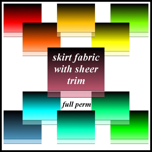 Eternal Creativity ~ skirt fabric with sheer trim pack 3