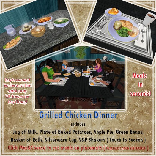 !-IE-! Grilled Chicken Dinner ( Boxed )
