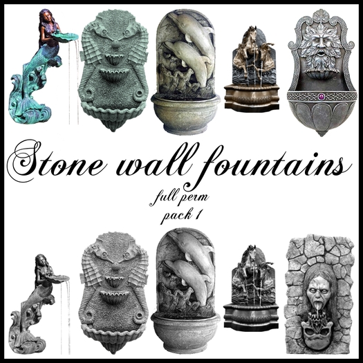 Eternal Creativity ~ Stone wall fountains pack 1