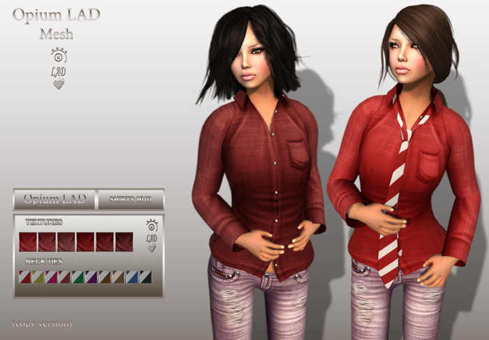 Opium Mesh Female Shirt(long) Reds (copy) (boxed) ( PROMO )