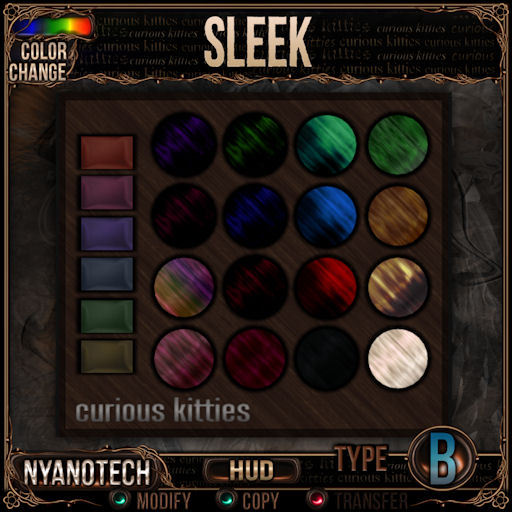 =^.^= Curious Kitties - Color Changer - Nyanotech HUD - Sleek [Type B] 