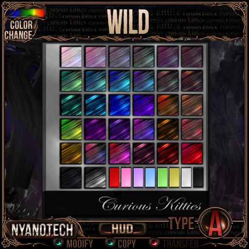 =^.^= Curious Kitties - Color Changer - Nyanotech HUD - Wild [Type A] 