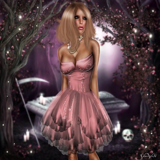 Short Blossom rose Dress