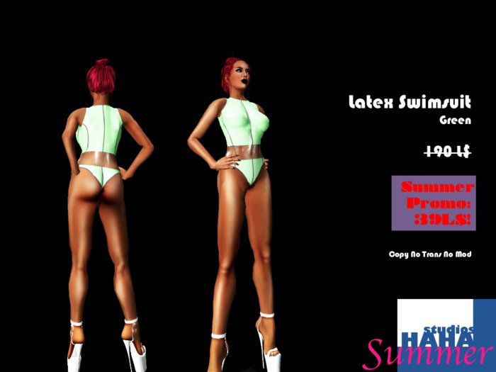 !Green Latex Swimsuit :: SUMMER PROMO!!!