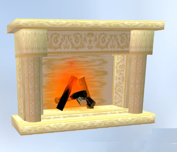 Fireplace 6 Prims by Rita Munro Barock